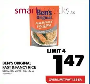 Real Canadian Superstore BEN'S ORIGINAL FAST & FANCY RICE offer