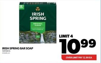 Real Canadian Superstore IRISH SPRING BAR SOAP 12X104 G offer