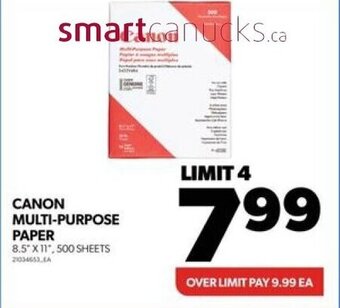 Real Canadian Superstore CANON MULTI-PURPOSE PAPER offer