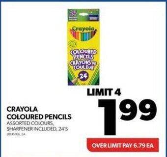 Real Canadian Superstore CRAYOLA COLOURED PENCILS offer