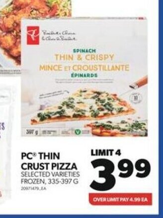 Real Canadian Superstore PC THIN CRUST PIZZA offer