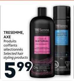 Brunet TRESEMME. AXE Selected hair styling products offer