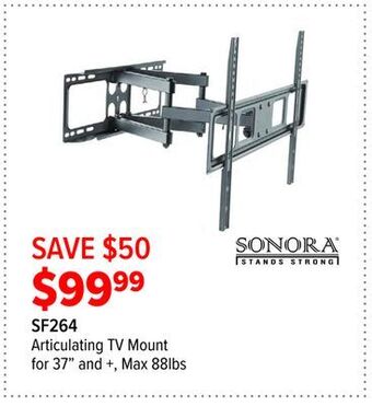 2001 Audio Video Sonora articulating tv mount for 37 and +, max 88lbs offer