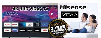 2001 Audio Video Hisense 4k uhd vidaa tv offer