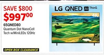 2001 Audio Video Lg quantum dot nanocell tech w/minileds 120hz offer