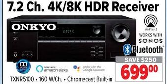 2001 Audio Video Onkyo 7.2 ch. 4k/8k hdr receiver offer