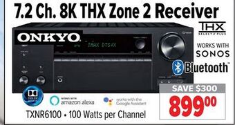 2001 Audio Video Onkyo 7.2 ch. 8k thx zone 2 receiver offer