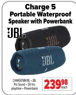 2001 Audio Video Jbl charge 5 portable waterproof speaker with powerbank offer