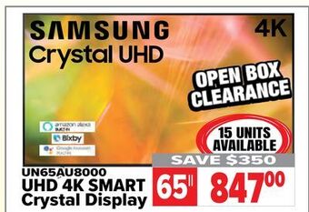 2001 Audio Video Samsung uhd 4k smart crystal display 65|| offer