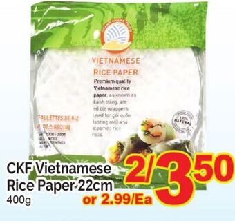 T&T Supermarket Ckf vietnamese rice paper 22cm, 400g offer