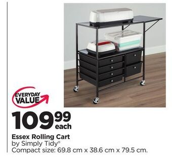 Michaels Essex rolling cart by simply tidy® offer