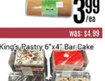 Nations Fresh Foods King's pastry 6x4 bar cake offer