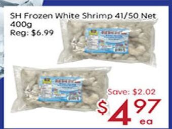 Sunny Food Mart Sh frozen white shrimp 41/50 net offer