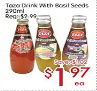 Sunny Food Mart Taza drink with basil seeds offer