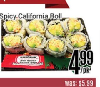 Nations Fresh Foods Spicy california roll offer