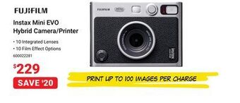 Visions Electronics Fujifilm instax mini evo hybrid camera/printer offer