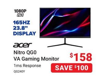 Visions Electronics Acer nitro qg0 va gaming monitor offer