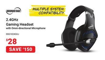 Visions Electronics Soundstage 2.4ghz gaming headset with omni-directional microphone offer