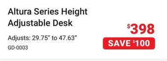 Visions Electronics Altura series height adjustable desk offer