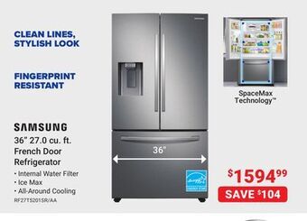 Visions Electronics Samsung 36 27.0 cu. ft. french door refrigerator offer