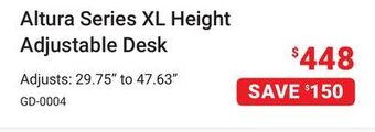 Visions Electronics Altura series xl height adjustable desk offer