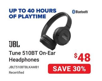 Visions Electronics Jbl tune 510bt on-ear headphones offer