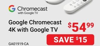 Visions Electronics Google chromecast 4k with google tv offer