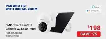 Visions Electronics 3mp smart pan/tilt camera w/solar panel offer