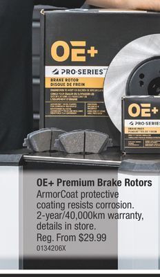 PartSource Oe+ premium brake rotors offer