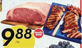 Sobeys Fresh Boneless Striploin Grilling Steak or Premium Oven Roast offer