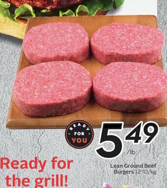 Sobeys Lean Ground Beef Burgers offer