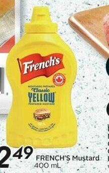Sobeys FRENCH'S Mustard Inclusion Burger 400 mL offer