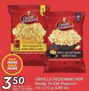 Sobeys ORVILLE REDENBACHER Ready To Eat Popcorn offer
