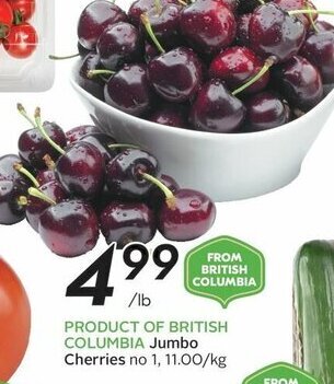 Sobeys Jumbo Cherries offer