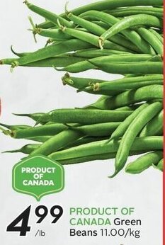 Sobeys Green Beans offer