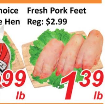 Seasons Foodmart Fresh pork feet offer