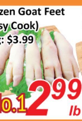Seasons Foodmart Frozen goat feet offer