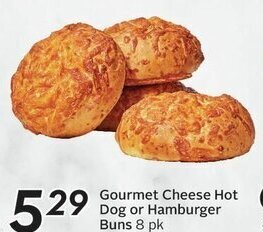 Sobeys Gourmet Cheese Hot Dog or Hamburger Buns 8 pk offer