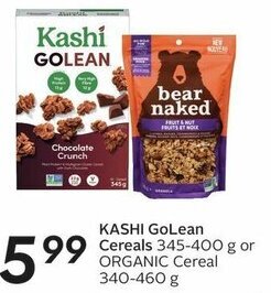 Sobeys KASHI GoLean Cereals 345-400 g or ORGANIC Cereal 340-460 g offer