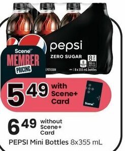Sobeys PEPSI Mini Bottles 8x355 mL offer