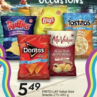 Sobeys FRITO LAY Value Size Snacks 275-480 g offer