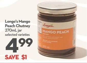 Longo's Longo's Mango Peach Chutney 270 mL jar selected varietie offer