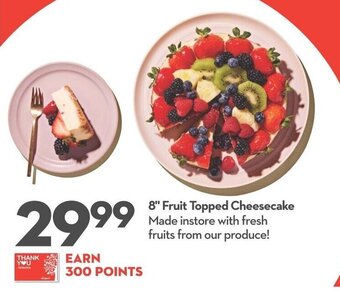 Longo's 8" Fruit Topped Cheesecake offer