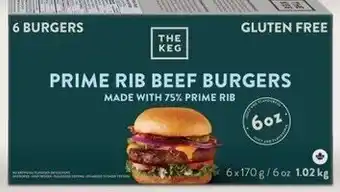 Longo's The Keg Prime Rib Burgers or Sliders 852g-1.02kg offer