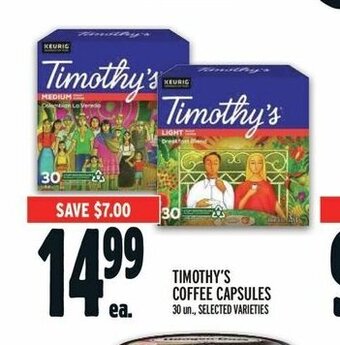 Metro TIMOTHY'S COFFEE CAPSULES offer