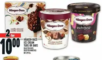 Metro HÄAGEN-DAZS ICE CREAM TUBS OR BARS offer
