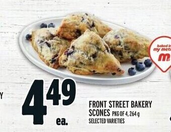Metro FRONT STREET BAKERY SCONES offer
