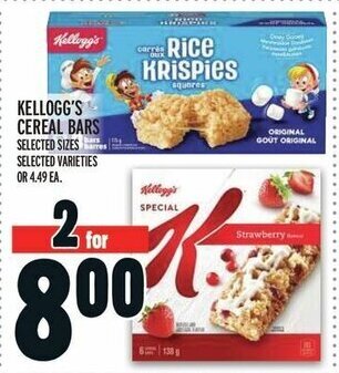 Metro KELLOGG'S CEREAL BARS offer