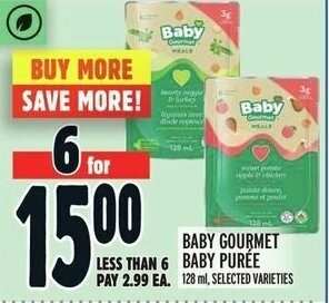Metro BABY GOURMET BABY PURÉE offer