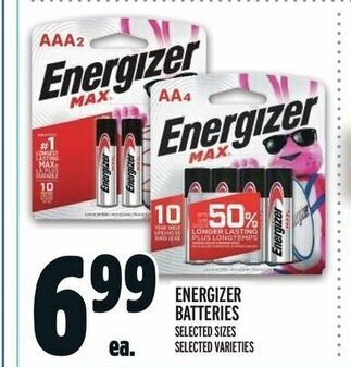 Metro ENERGIZER BATTERIES offer